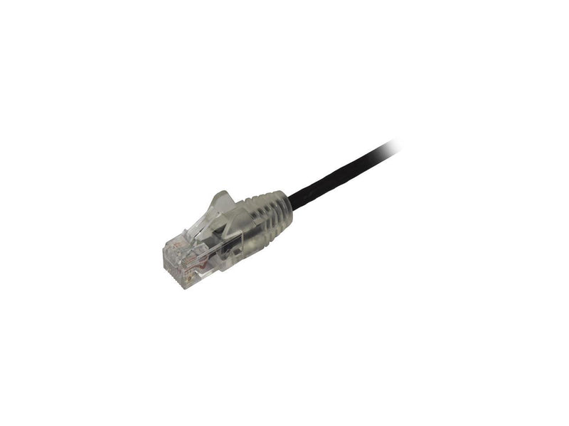 StarTech N6PAT6INBKS Cat6 Ethernet Cable - 6 in - Black - Slim - Snagless RJ45