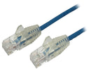StarTech N6PAT3BLS Cat6 Ethernet Cable - 3 ft - Blue - Slim - Snagless RJ45