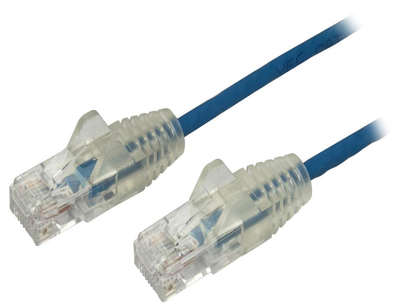 StarTech N6PAT3BLS Cat6 Ethernet Cable - 3 ft - Blue - Slim - Snagless RJ45
