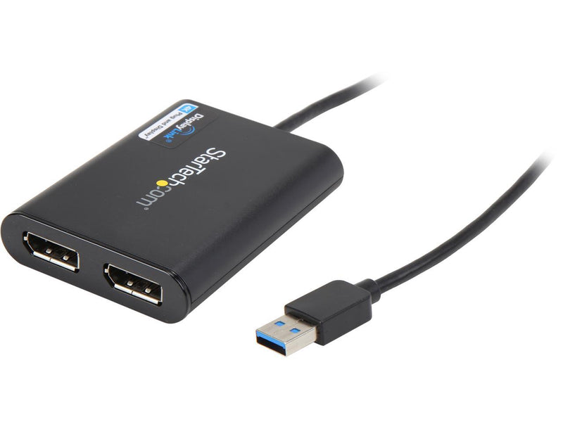 StarTech.com USB32DP24K60 USB to Dual DisplayPort Adapter - 4K 60Hz - USB 3.0