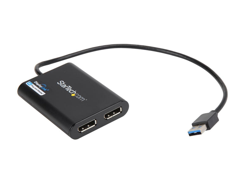 StarTech.com USB32DP24K60 USB to Dual DisplayPort Adapter - 4K 60Hz - USB 3.0