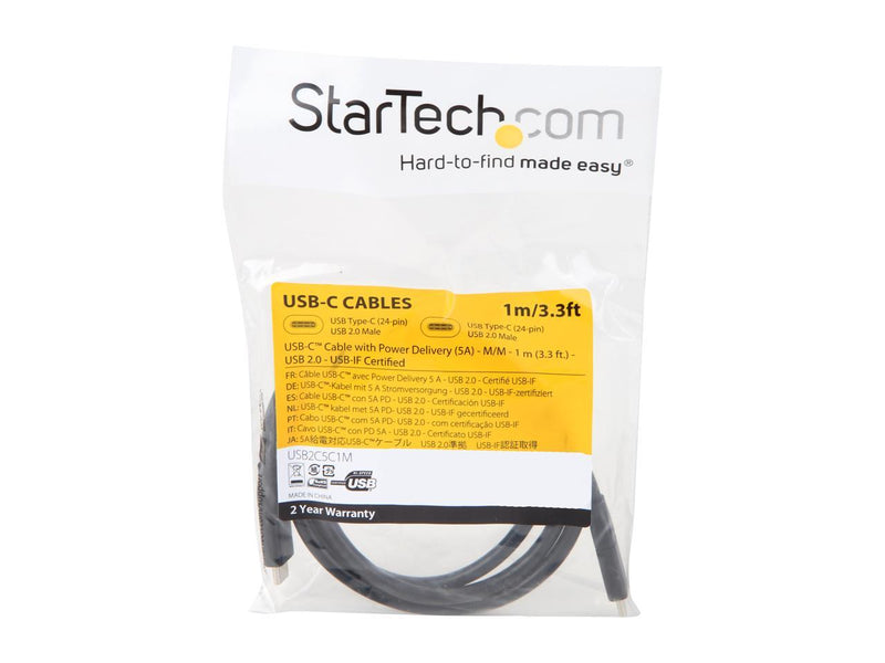 StarTech.com USB2C5C1M Black USB Cable