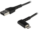 StarTech.com RUSBLTMM2MBR 2m / 6.6ft Angled Lightning to USB Cable - Heavy Duty