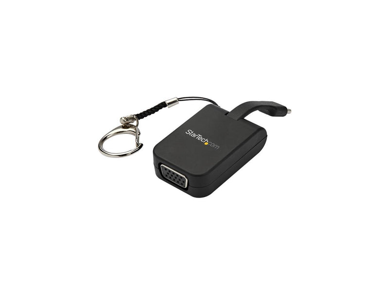 StarTech.com USB-C to VGA Adapter - 1080p - Built-In Cable - Portable Video