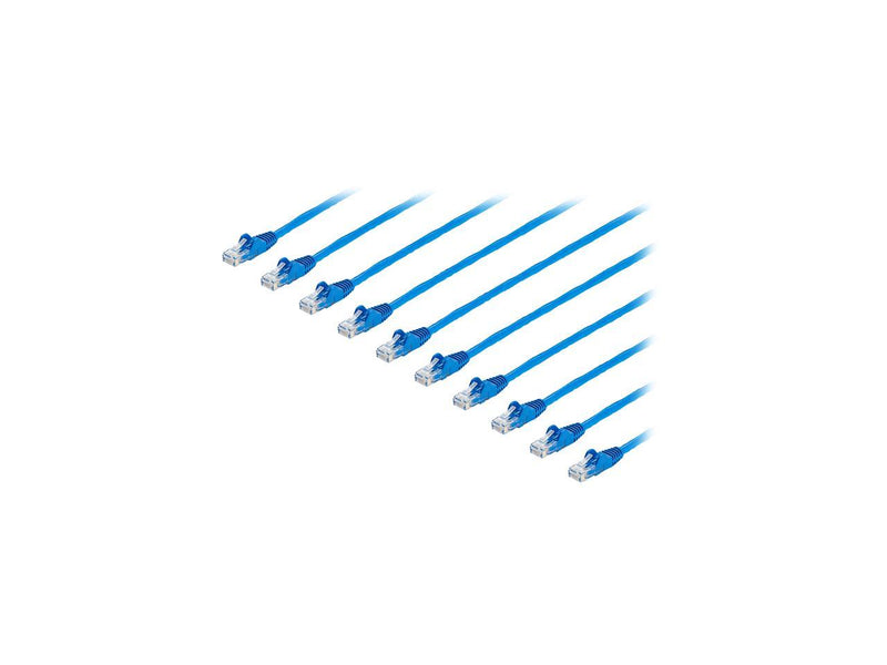 StarTech.com 25 ft. CAT6 Cable 10 Pack - Blue CAT6 Patch Cord - Snagless RJ45