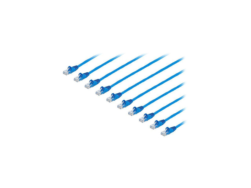 StarTech.com 5 ft. CAT6 Cable 10 Pack - Blue CAT6 Patch Cord - Snagless RJ45