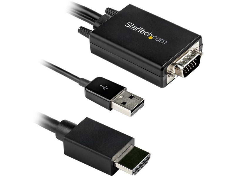 StarTech.com VGA2HDMM10 10ft. (3m) VGA to HDMI Adapter with USB Audio - 1080p