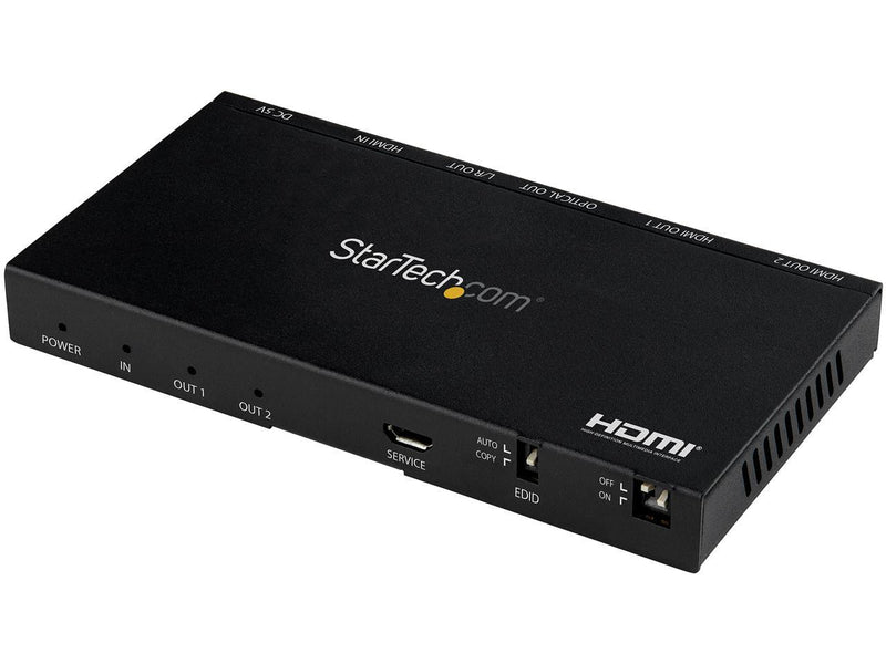 StarTech.com ST122HD20S 2 Port HDMI Splitter - 4K 60Hz with Built-In Scaler -