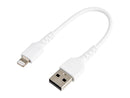 StarTech.com RUSBLTMM15CMW 15cm Durable USB A to Lightning Cable - White USB