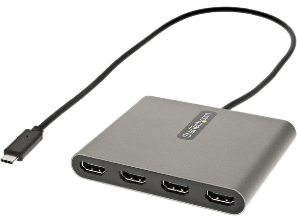 USB C to 4 HDMI Adapter, External Video & Graphics Card, USB Type-C to Quad HDMI