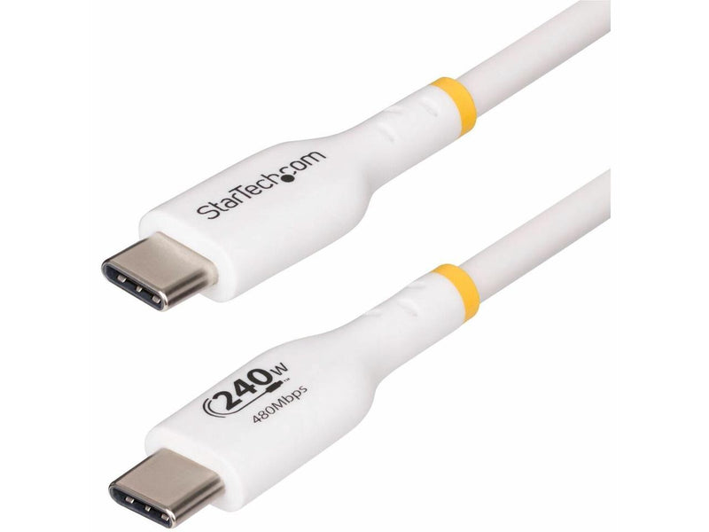 StarTech.com 6ft White USB-C Charging Cable - USB-IF Certified USB C Cable -