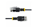 StarTech 3ft Black Ultra Slim CAT6a Ethernet Cable, Snagless, UTP, Bare Copper