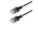 StarTech 2ft Black Ultra Slim CAT6a Ethernet Cable, Snagless, UTP, Bare Copper
