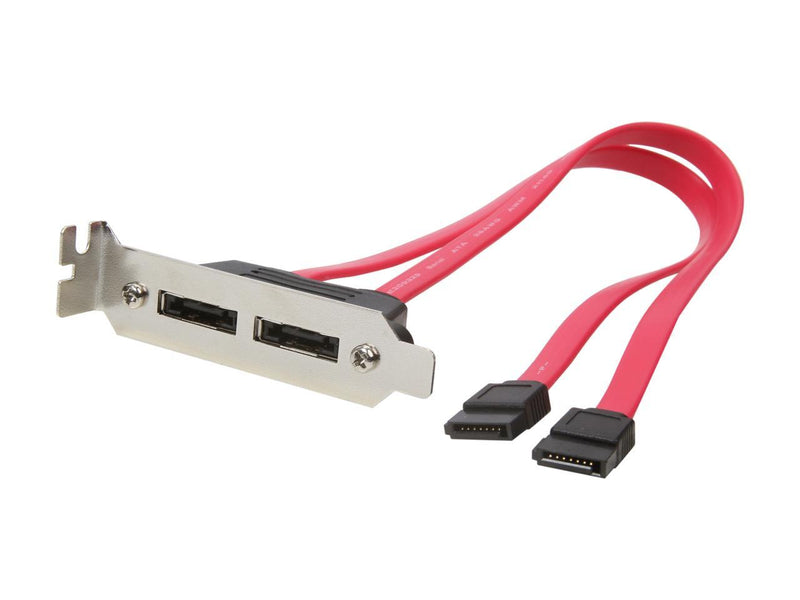 StarTech.com ESATAPLT2LP 2 Port Low Profile SATA to eSATA Plate Adapter