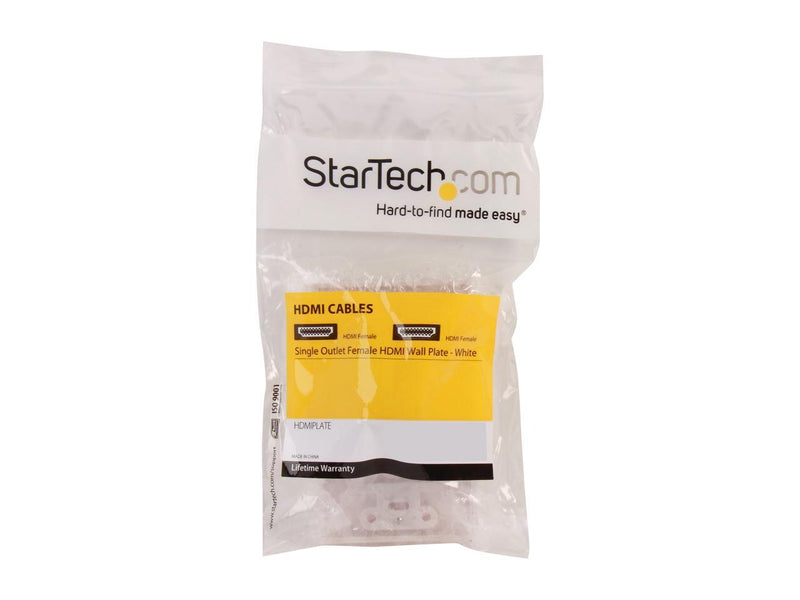 StarTech.com HDMIPLATE Single Outlet Female HDMI® Wall Plate -White