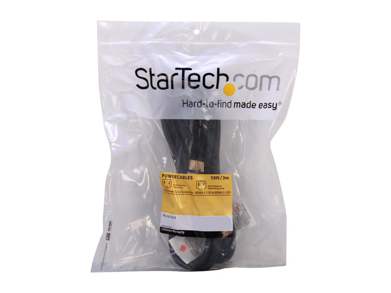 StarTech.com Model PAC1011410 10 ft. 14 AWG Extension Power Cord