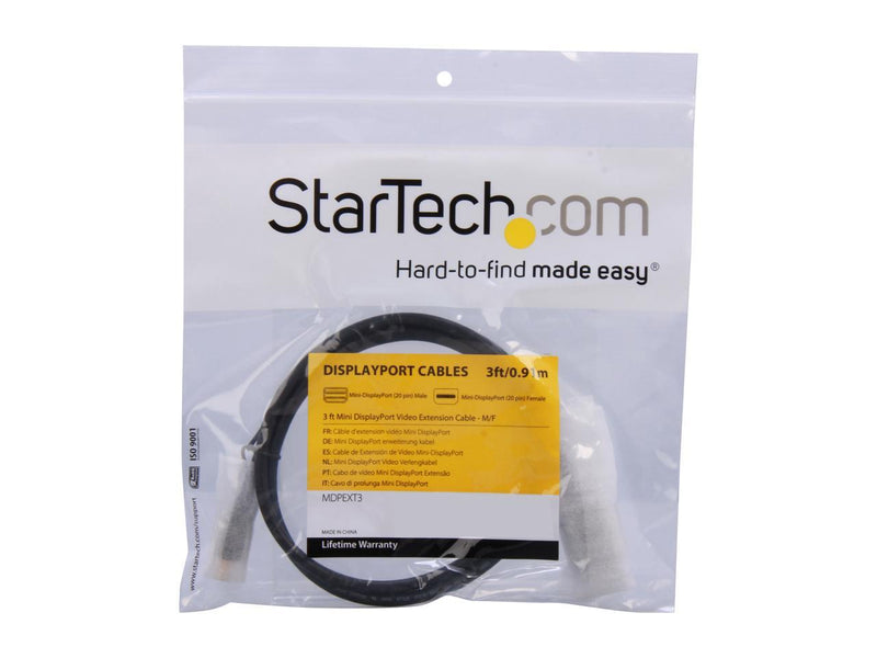 StarTech.com Model MDPEXT3 Mini DisplayPort Video Extension Cable Male to Female