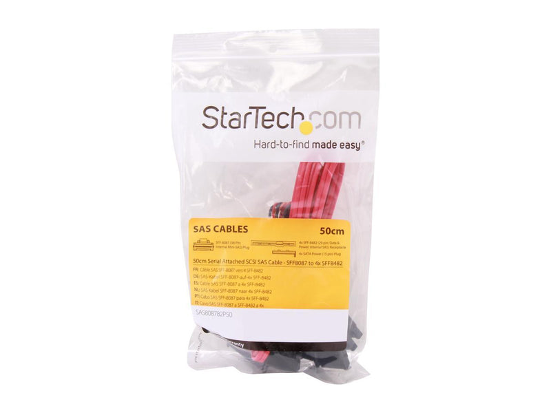 StarTech.com Model SAS808782P50 1.6 ft. Internal Serial Attached SCSI Mini SAS