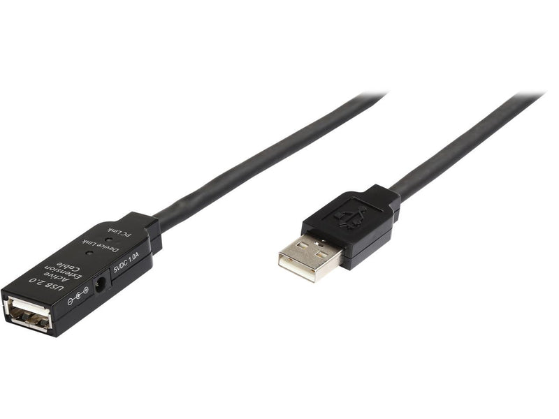 StarTech.com USB2AAEXT35M Black USB 2.0 Active Extension Cable