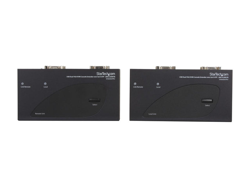 StarTech.com SV565DUTPU USB Dual VGA over Cat5 KVM Console Extender - 650 ft /