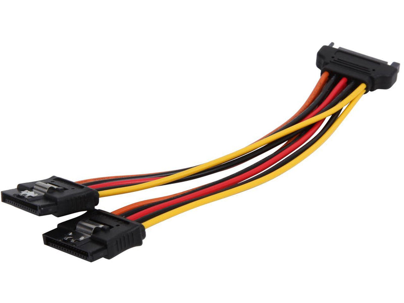 StarTech.com 6in Latching SATA Power Y Splitter Cable Adapter - M/F -