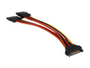 StarTech.com 6in Latching SATA Power Y Splitter Cable Adapter - M/F -