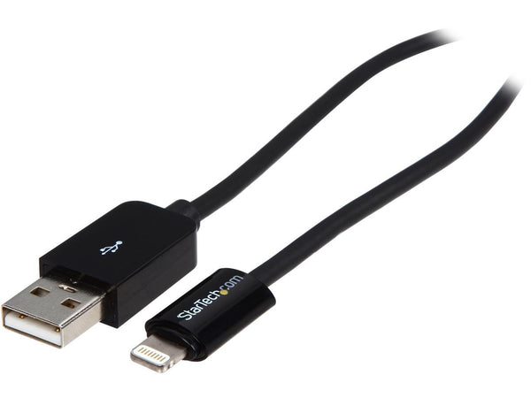 StarTech.com 1m (3ft) Black Apple 8-pin Lightning Connector to USB Cable