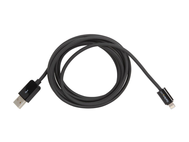 StarTech.com USBLT2MB Black 2m (6 ft.) Long Black Apple 8-pin Lightning