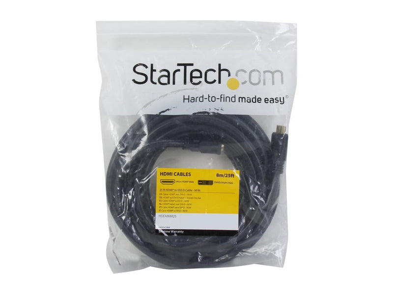 StarTech.com HDDVIMM25 Black Connector A: 1 - HDMI (19 pin) Male Connector B: 1