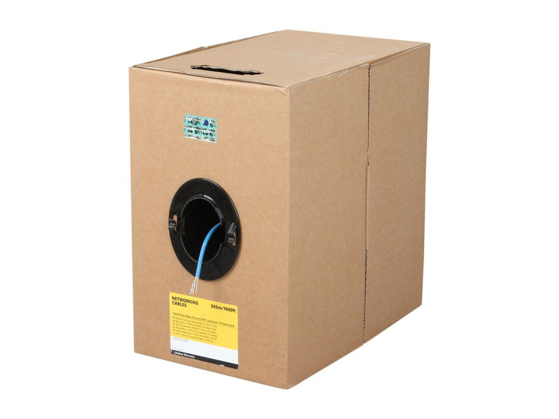 StarTech.com WIR5ECMPBL 1000 ft. Cat 5E Blue Solid UTP Ethernet Cable - Bulk
