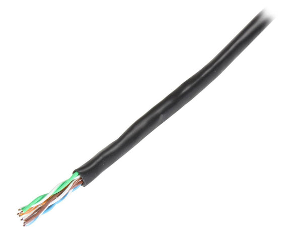 StarTech.com WIR5ECMRBK 1000 ft. Cat 5E Black Solid UTP Riser Ethernet Cable -