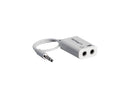 StarTech.com MUYHSMFFADW White 3.5mm 4 Pos to 2 x 3 Pos 3.5mm Headset Splitter