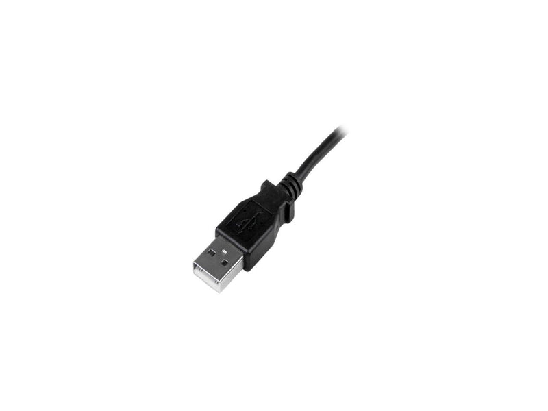 StarTech USBAMB1MU 1m Mini USB Cable Cord - A to Up Angle Mini B - Black