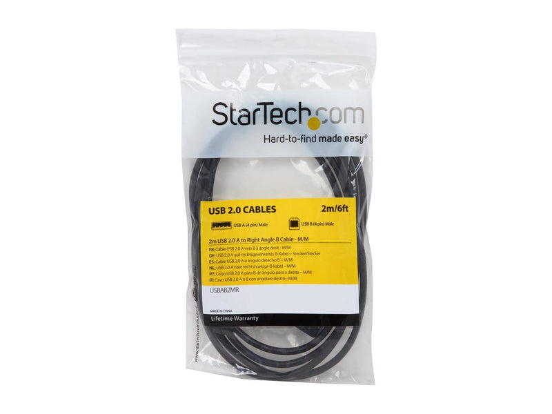 StarTech.com USB 2.0 A to Right Angle B Cable - M/M