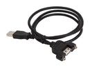 StarTech.com USBPNLAFAM3 Black Panel Mount USB Cable A to A Black