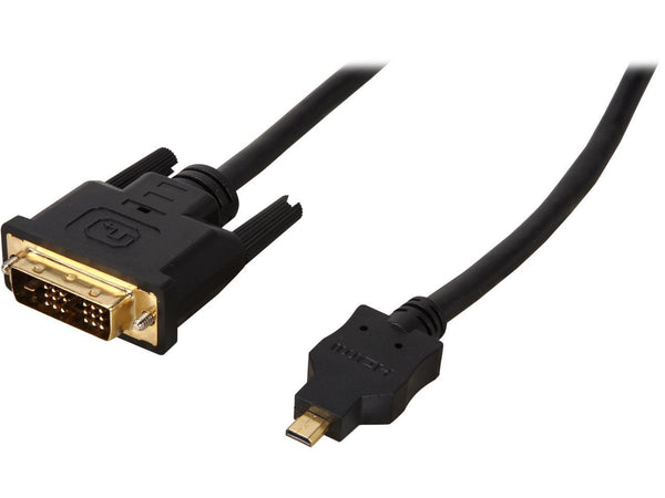 StarTech.com HDDDVIMM3M Black Micro HDMI (19 pin) Male to DVI-D (19 pin) Male to