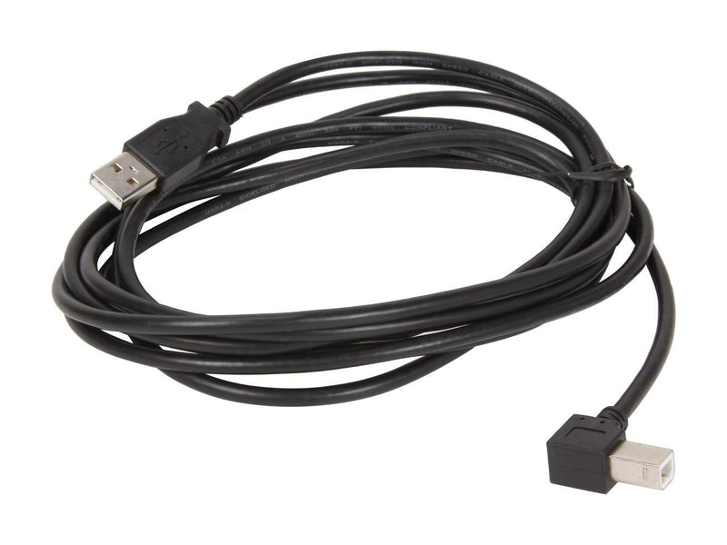 StarTech.com USBAB3ML Black USB 2.0 A to Left Angle B Cable - M/M