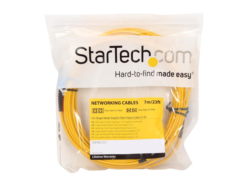StarTech.com SMFIBLCSC7 23 ft [7 m] Single Mode Duplex Fiber Patch Cable