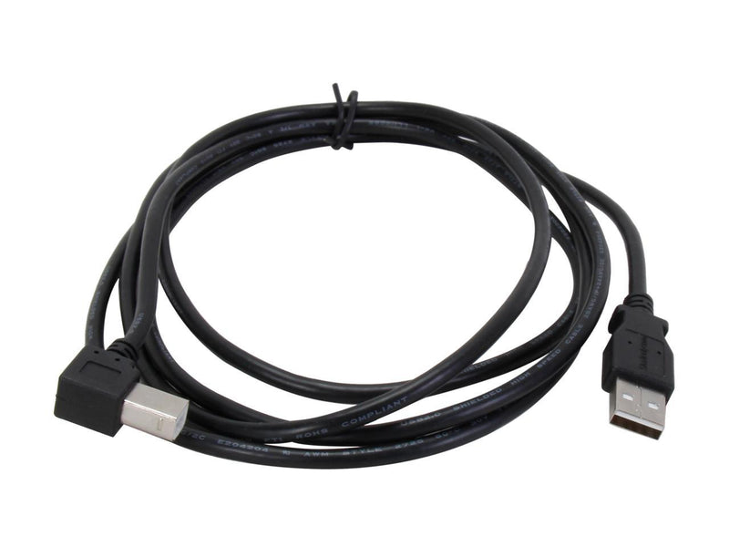 StarTech.com USBAB2ML Black USB 2.0 A to Left Angle B Cable - M/M