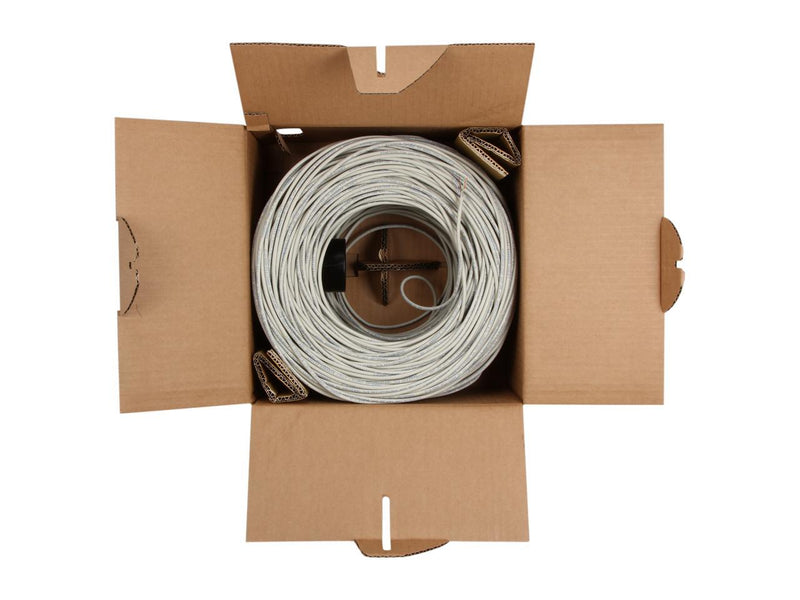 StarTech.com WIR5ECMPGRY 1000 ft. Cat 5E Gray Roll of Gray Plenum CMP Cat5e