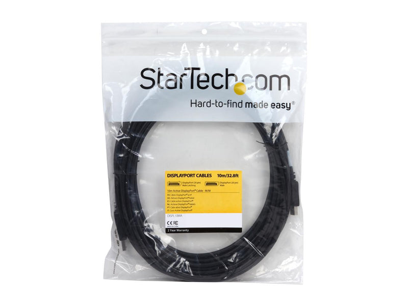 StarTech.com DISPL10MA 32.8 ft. Black DP to DP 10m Active DisplayPort Cable - DP