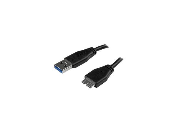 StarTech.com 2m (6ft) Slim SuperSpeed USB 3.0 A to Micro B Cable - M/M