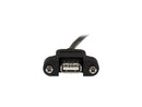StarTech.com 2 ft Panel Mount USB Cable A to A - F/M