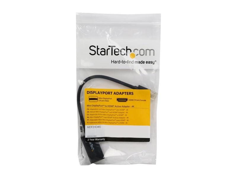 StarTech.com Mini DisplayPort to HDMI Adapter - Active mDP to HDMI Video