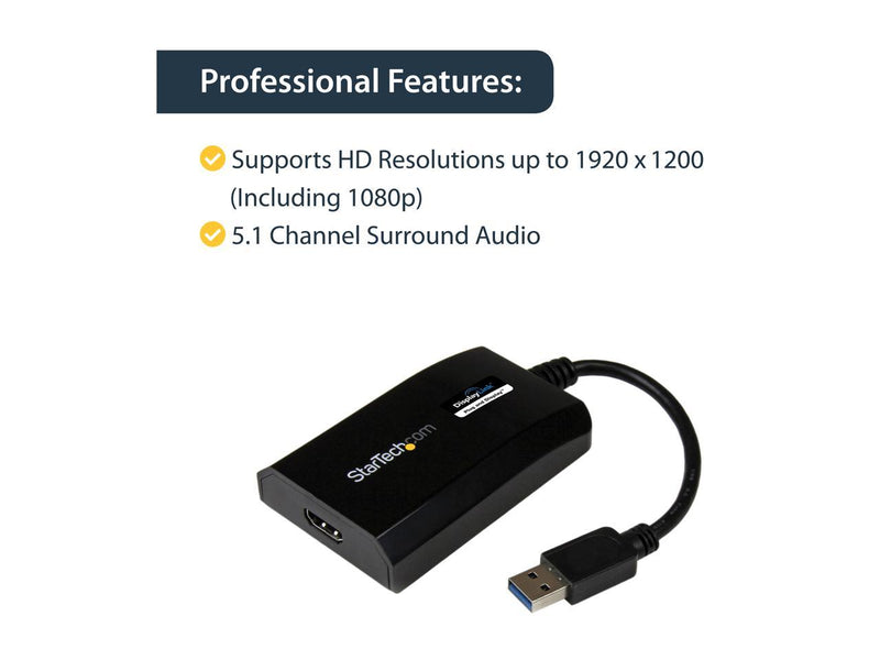 StarTech.com USB32HDPRO USB 3.0 to HDMI External Multi Monitor Video Graphics