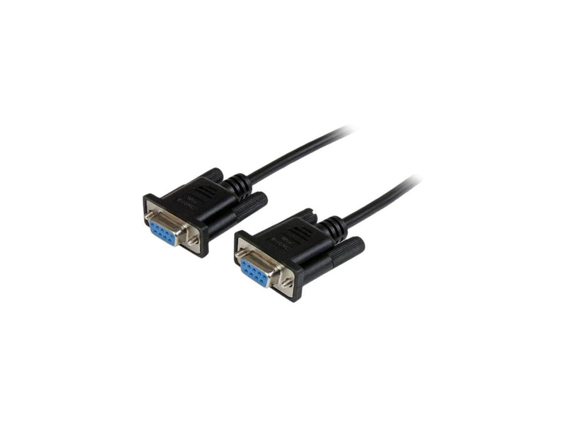 StarTech.com 2m Black DB9 RS232 Serial Null Modem Cable F/F - DB9 Female