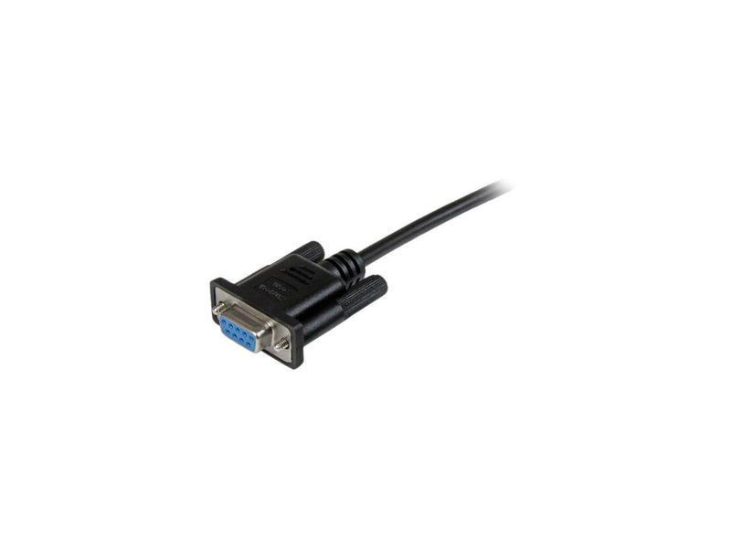 StarTech.com 2m Black DB9 RS232 Serial Null Modem Cable F/F - DB9 Female