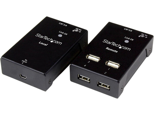 StarTech.com USB2004EXTV 4-port USB 2.0-over-Cat5-or-Cat6 extender - up to 130ft