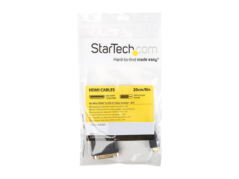 StarTech.com HDCDVIMF8IN Mini HDMI to DVI-D adapter M/F - 8in