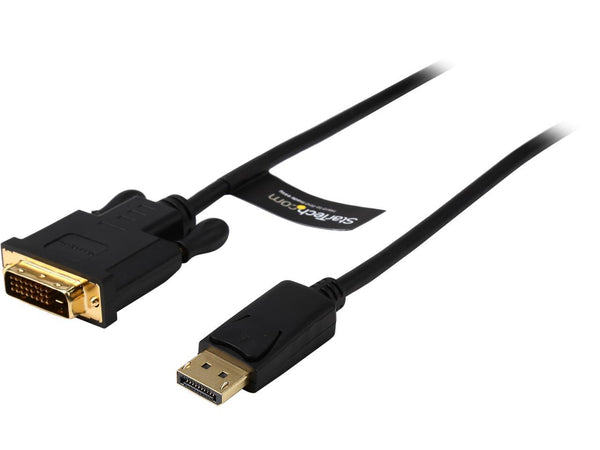 StarTech.com DP2DVI2MM3 3 ft. Black Connector A: 1 - DisplayPort (20 pin) Male